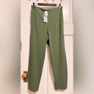Elegant Olive Green Women's Trousers
